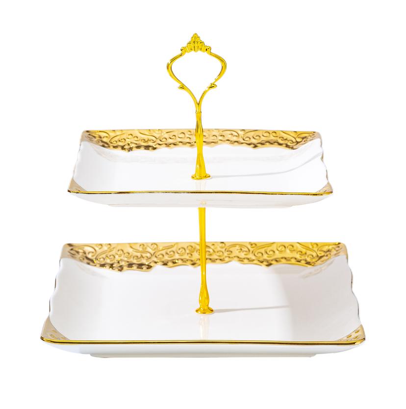 Présentoir à gâteaux à 2 niveaux