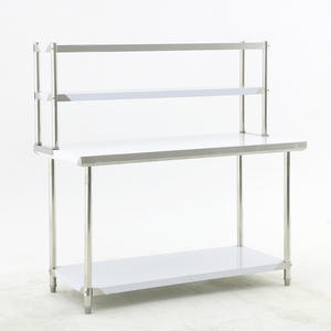 Étagères en acier inoxydable, étagères de rangement pour cuisine, unités d'étagères de garage, table de travail commerciale moderne avec dessus d'étagère, tiroir et porte-pots - Product Image 3