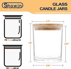 Wholesale Christmas Home <b>Decor</b> Luxury Electroplate 10oz Glossy Black Amber Glass Candle Jar Bamboo <b>Lid</b> Reusable Customizable - Product Image 5