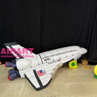 3m Long Space Themed Space Shuttle Gonflable Avion Réplique Gonflable LED Lighting NAsa Rocket