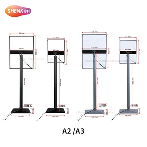 Boîte lumineuse publicitaire LED ultra-mince de 1 cm |   Cadre en alliage d'aluminium sur pied |   <span class=keywords><strong>Verre</strong></span> trempé décoratif à insertion latérale - Product Image 3