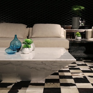 Tianshan — <span class=keywords><strong>Table</strong></span> <span class=keywords><strong>basse</strong></span> carrée moderne en marbre blanc, simple et à la mode, vente directe d'usine - Product Image 2