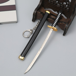 Mini Katana Japonesa com Bainha, Chaveiro de Metal <span class=keywords><strong>Anime</strong></span>, Pingente de Lâmina Samurai para Cosplay, Presente Masculino - Product Image 6