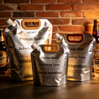 Emballage refermable professionnel pour aliments, avec bec verseur et bouchon à vis, idéal pour les saveurs de bière, adapté au camping et aux rassemblements