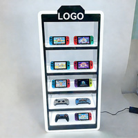 Support d'affichage pour console de jeu en acrylique SHP avec éclairage LED, vitrine transparente pour console de jeu Nintendo avec changement de couleur