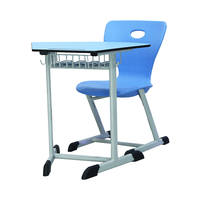 Bureau et chaise individuels pour élèves, mobilier scolaire en bois bon marché pour les salles de classe en Arabie Saoudite
