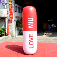 Grand ballon publicitaire géant en PVC en forme de capsule médicale, pilule gonflable publicitaire personnalisée avec logo pour promotion