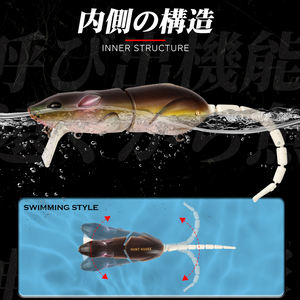<span class=keywords><strong>Leurre</strong></span> de pêche Hunthouse Jerkbait 85mm 17g en plastique dur articulé flottant Minnow Mouse - Product Image 4