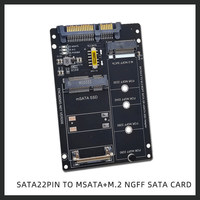 Carte d'extension MSATA vers SATA 3.0, adaptateur d'interface SSD vers 6 Gbit/s pour double MSATA