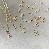 Colgante de Letra Inicial, Número o Alfabeto sin Deslustre, de Acero Inoxidable 18K, para Hacer Joyas DIY: Collares, Pulseras y Pendientes
