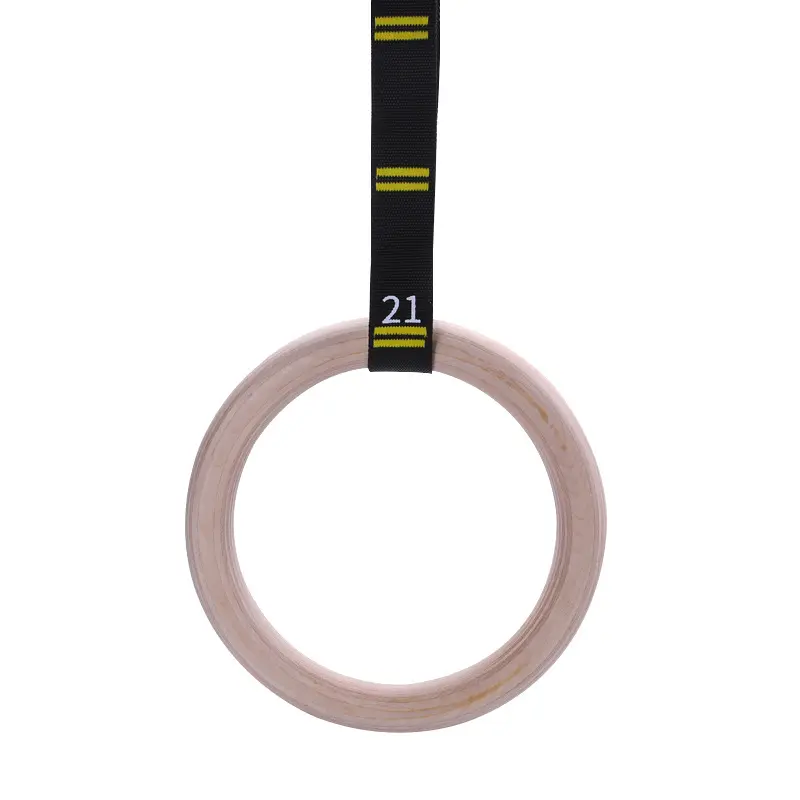 Anelli da palestra in legno 2023 anello da ginnastica di alta qualità con cinghie in Nylon