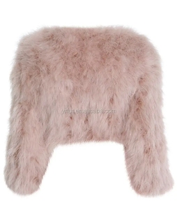 YR548 prix d'usine mariée vêtements de <span class=keywords><strong>mariage</strong></span> fourrure scène robe de soirée <span class=keywords><strong>femme</strong></span> plume fourrure <span class=keywords><strong>veste</strong></span> en peluche - Product Image 4
