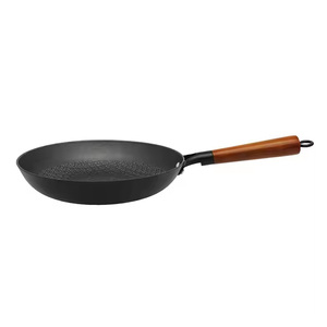 Nueva sartén antiadherente, utensilios de cocina de alta calidad, sartén redonda con mango de madera, sartén ligera de nitruro de hierro fundido, sartén de panal no oxidada - Product Image 2