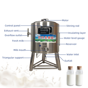 Pasteurisateur en acier inoxydable de 100 litres, 200 litres, 500 litres pour miel, jus de fruits, purée de fruits, ketchup, yaourt, lait - Product Image 3