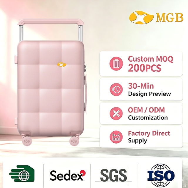 Custom Smart Luggage Fingerprint Password Lock Trolley Case GPS Positioning Anti Lost Hard Shell Travel Suitcase for Outdoor
