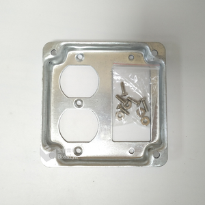 1 <span class=keywords><strong>gfci</strong></span> và 1 Duplex receptacle 4-inch vuông tiếp xúc với công việc Bìa mạ kẽm Bảng điều khiển - Product Image 5