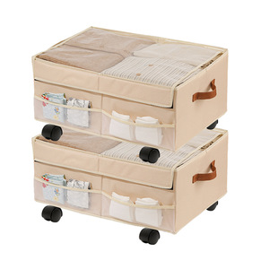 Cubo de almacenamiento con <span class=keywords><strong>ruedas</strong></span>, contenedor de almacenamiento rodante para vehículos, caja organizadora gruesa debajo de la <span class=keywords><strong>cama</strong></span> con <span class=keywords><strong>ruedas</strong></span> para coche, caja de almacenamiento de viaje para acampar - Product Image 1
