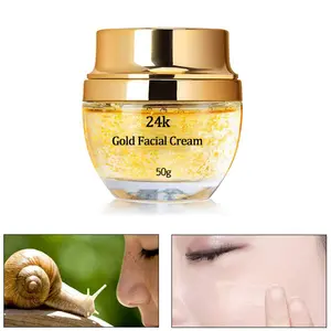 cuidados com a pele hidratante orgânica natural de luxo facial badejo branco coréia 24k ouro rosto colágeno caracol creme