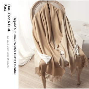 Chal de Lana de Cachemira Pura de Mongolia Interior, Largo, Reversible, de Doble Cara, Color Sólido, Grueso, de Alta Gama, para Invierno, con Caja de Regalo para Mujer - Product Image 6