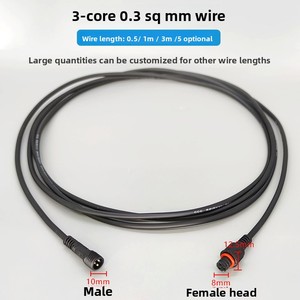 Cable de Extensión Impermeable Macho-Hembra para Exteriores, <span class=keywords><strong>Enchufe</strong></span> Industrial LED de 3 Núcleos, Conector de 0.5/1/3/5/<span class=keywords><strong>10</strong></span> <span class=keywords><strong>Metros</strong></span> Cuadrados, China - Product Image 2