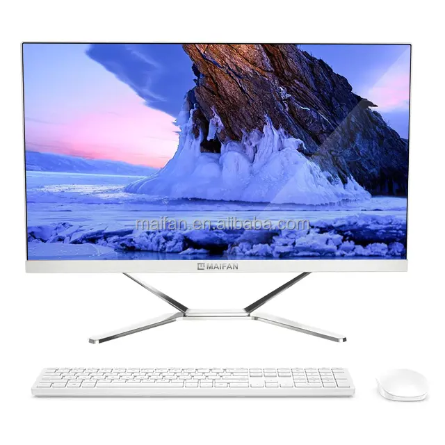 Ordinateur de bureau de jeu à écran tactile tout-en-un, marque OEM pas cher Core AIO Allinone PC I3 I5 I7 bureau Business Barebone