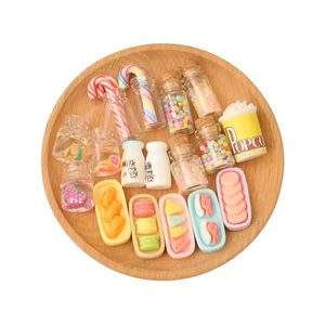 22 pièces d'accessoires pour maison de poupée, nourriture miniature, bonbons de Noël, biscuits, lait, popcorn, macarons, desserts, collations - Product Image 6
