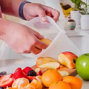 Venta al por mayor BPA libre de fugas de calidad alimentaria bolsa de leche materna fresca embalaje de conservación de silicona bolsas de almacenamiento de alimentos