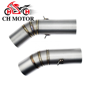 Tubo di Scarico Centrale per Moto 51mm per <span class=keywords><strong>Ducati</strong></span> 848 1098 1198, Tubo di Collegamento Centrale per Silenziatore, Tubo di Raccordo Slip-on in Acciaio Inox - Product Image 1