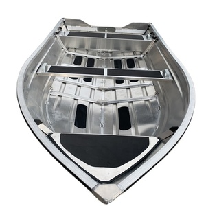 Bateau pneumatique léger en aluminium à fond plat, plancher antidérapant, cadre robuste pour la pêche, la chasse, le travail - Product Image 1