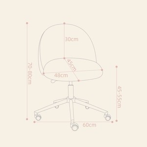 <span class=keywords><strong>Silla</strong></span> de Maquillaje Giratoria de Tela de Lana de Cordero Teddy, Taburete de <span class=keywords><strong>Tocador</strong></span> Blanco y Rosa, <span class=keywords><strong>Silla</strong></span> de Oficina Pequeña y Cómoda <span class=keywords><strong>con</strong></span> <span class=keywords><strong>Ruedas</strong></span> - Product Image 3