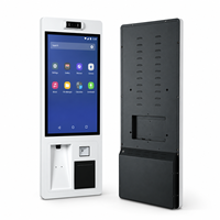 Terminal de paiement Android 11 POS avec écran tactile LCD 22 pouces, reconnaissance faciale, support au sol en métal et verre, stockage intégré de 128 Go