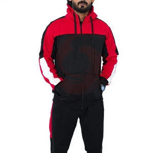 Ensemble de survêtement pour homme, coupe ajustée, deux pièces, conçu pour la salle de sport, la course à pied et le confort quotidien - Product Image 1