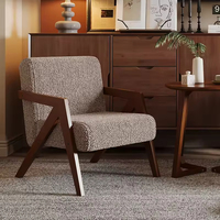 Fauteuil convertible moderne en lin, portable, avec structure en bois - Idéal pour hôtel, villa, chambre, salle à manger, appartement - Écologique et léger