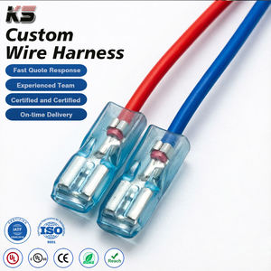 Conector Electrónico Personalizado VH de 3.96 mm de Paso, Conductor de Cobre Estañado, Aislamiento de PVC, Enchufe Azul, Terminal de Resorte Engarzado - Product Image 1