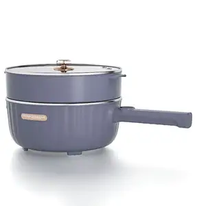 Factory OEM ODM Multipurpose 4L Electric Cooking Pot Electric Steamer Pot Multifunctional Mini Cooking Pot With Steamer