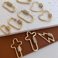 Fermoirs de gros bijoux ovales en plaqué or 18 carats Fermoir à vis pour bijoux à bricoler soi-même