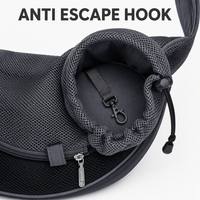 Sac de transport pour animaux de compagnie, pour petits chiens et chats, en nylon respirant, fermeture à bouton, réglable, transport mains libres