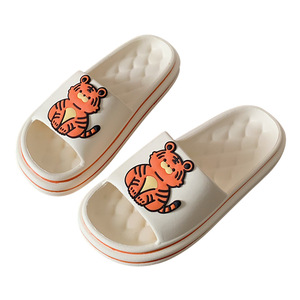 RTS High Quality Tiger Animal House Boys Toilet Slippers Flat Household Slippers Indoor Slippers For Men