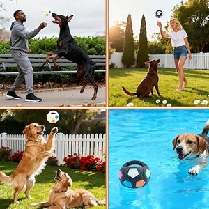 Jouet à mâcher flottant en caoutchouc durable et couineur pour chiens agressifs – Chiens de taille moyenne/grande – Jeu aquatique interactif apaisant - Product Image 5