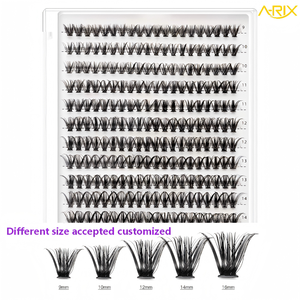 A-RIX 30D/40D 0.07mm C/D Curl 10-16mm Noir Mat Fibre DIY Extensions de Cils en Grappe Individuels Réutilisables Professionnelles Haute Qualité - Product Image 5