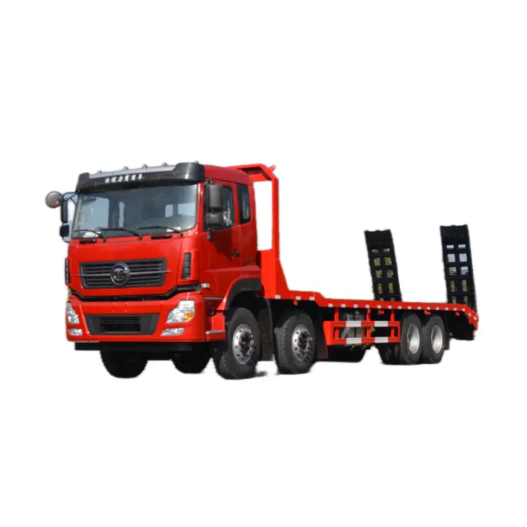 Tùy chỉnh xe tải gắn máy xúc kéo xe tải 8x4 30-40ton phẳng Xe tải vận chuyển