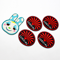 Patch étoile 3D personnalisé avec logo brodé, en tissu sergé chenille, décoration en dentelle, à coller sur les vêtements