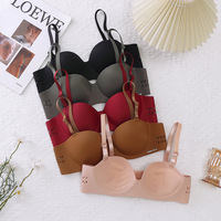 Hochwertige atmungsaktive sexy kurze Dame dünn großer Becher Übergröße Unterband großer Becher Damen-BH Unterwäsche sexy Bralette Baumwolle 0409