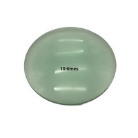 10x Clip-on Magnifier Green Glass Optical Convex Lens Round Reading Loupe