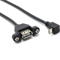 MOQ 500 Kabel Ekstensi Printer USB 2.0 Micro Male ke Type B Female Converter Pengisian Cepat Transmisi Data dengan Pengunci Sekrup