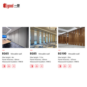 Egood Sliding <strong>Partition</strong> Walls Custom Made Size Wood Banquet Hall And Dining Room Removable <strong>Partitions</strong> - Product Image 5