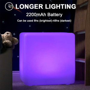 Hiện đại RGB 30cm <span class=keywords><strong>Led</strong></span> <span class=keywords><strong>Cube</strong></span> phát sáng nhựa ánh sáng <span class=keywords><strong>Cube</strong></span> đồ nội thất AC/DC cung cấp điện trong nhà IP68 giáng sinh chiếu sáng trang trí - Product Image 4