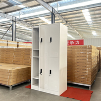 Casier de rangement métallique à 6 portes en acier KD pour vestiaire de salle de sport, bureau, école – Vente directe usine