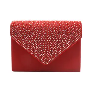 Атласная сумка-конверт с бриллиантами, модная Банкетная сумка невесты, классическая популярная сумка-клатч