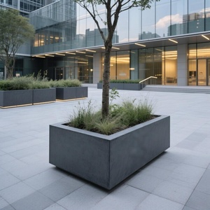 Bespoke thương mại kích thước khổng lồ trồng hộp GRC sợi thủy tinh Trồng cây bê tông cho khách sạn trung tâm mua sắm xây dựng văn phòng - Product Image 2